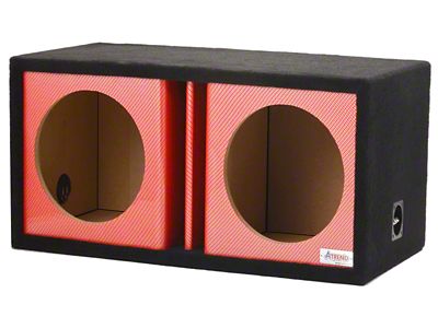 Bbox 12-Inch Dual Vented Subwoofer Enclosure; Red Carbon Fiber (Universal; Some Adaptation May Be Required)