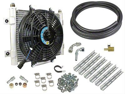 BD Power Xtrude Transmission Cooler with Fan and 1/2-Inch Lines (11-16 F-350 Super Duty)