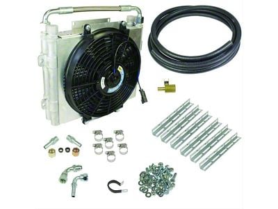 BD Power Xtrude Double Stacked Transmission Cooler with Fan and 1/2-Inch Lines (2003 F-150)