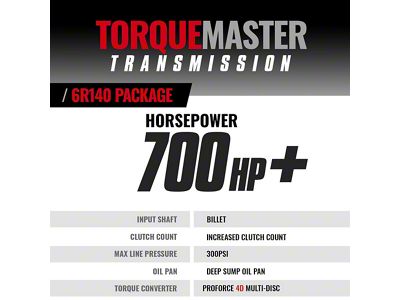 BD Power Torquemaster 6R140 Transmission and Converter Package; $2000 Core Charge Included (11-16 6.7L Powerstroke F-350 Super Duty)