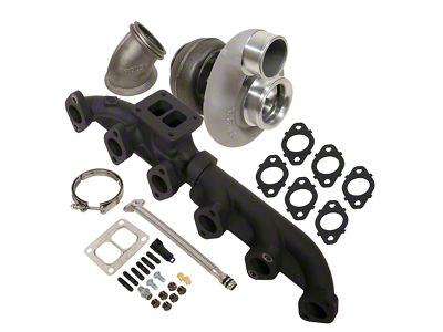 BD Power Iron Horn Turbo Kit with S364SXE/76 0.91 AR Wheel Size (03-07 5.9L RAM 2500)