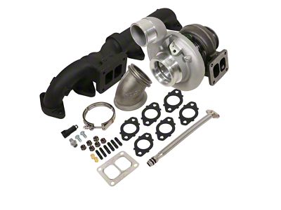 BD Power Iron Horn Turbo Kit with S369SXE/80 0.91 AR Wheel Size (03-07 5.9L RAM 2500)