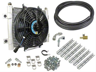 BD Power Xtrude Transmission Cooler with Fan and 1/2-Inch Lines (03-18 5.9L, 6.7L RAM 3500)