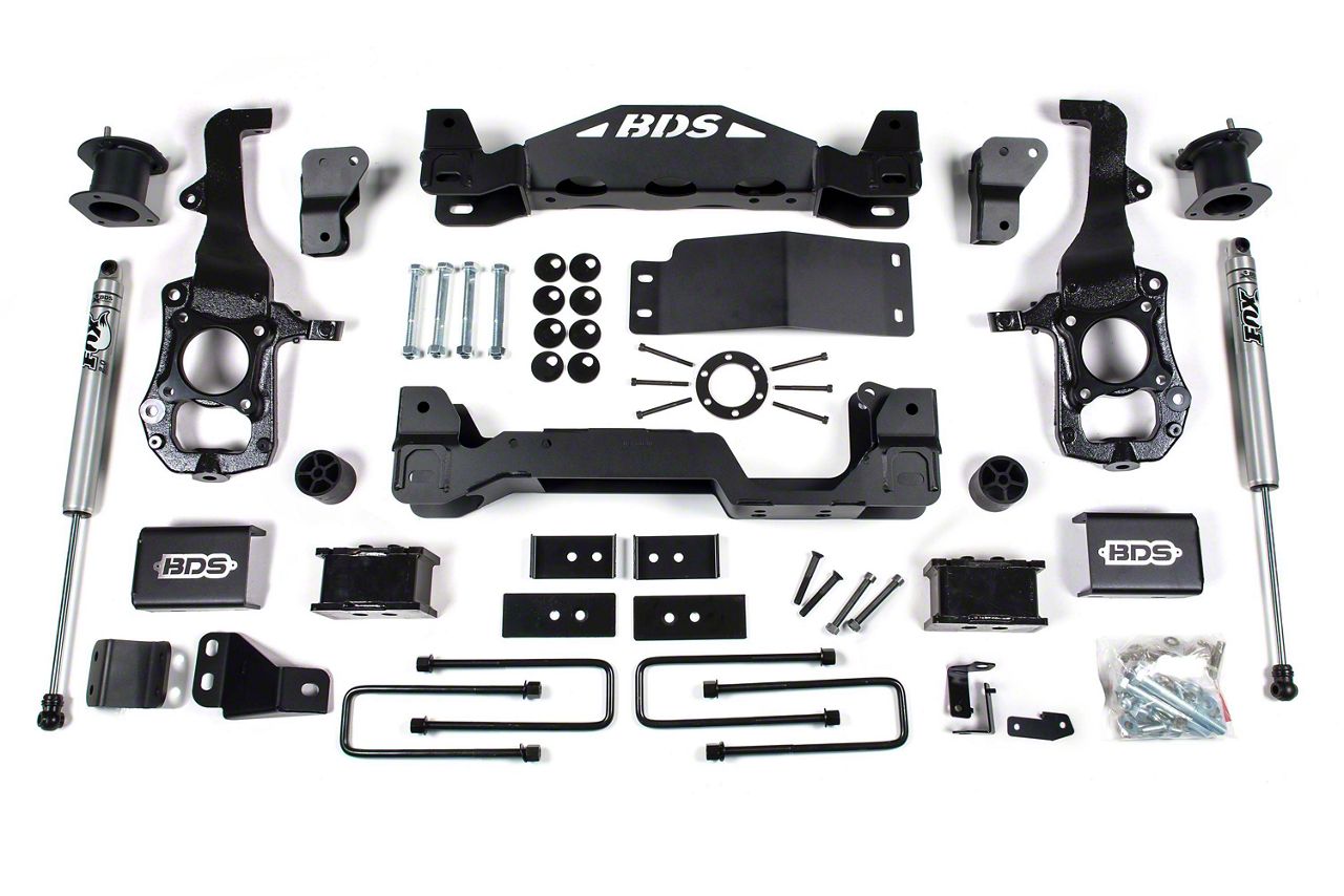 BDS 4-Inch Suspension Lift Kit with Fox Shocks (21-24 4WD F-150 SuperCab, SuperCrew w/o CCD System, Excluding PowerBoost, PowerStroke, Raptor &…