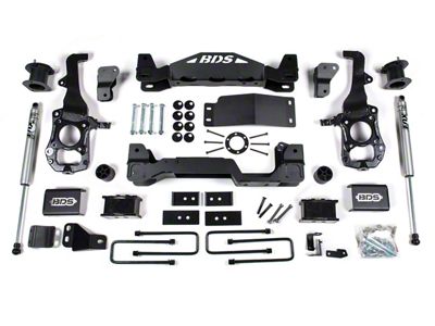 BDS 4-Inch Suspension Lift Kit with Fox Shocks (21-24 4WD F-150 SuperCab, SuperCrew w/o CCD System, Excluding PowerBoost, PowerStroke, Raptor & Tremor)