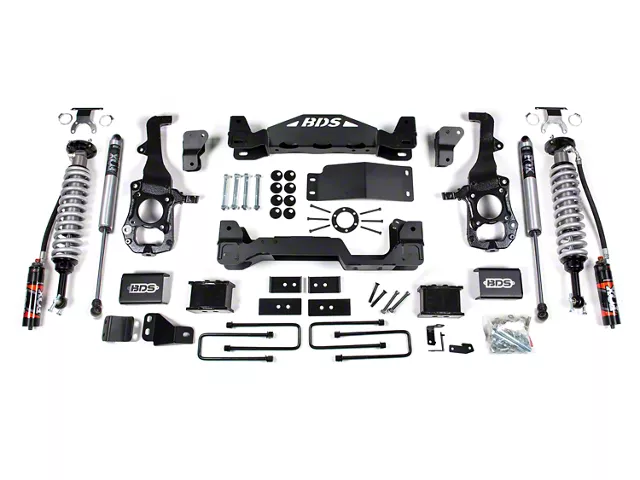 BDS 6-Inch Coil-Over Suspension Lift Kit with Fox Coil-Overs and Fox Shocks (21-24 4WD F-150 SuperCab, SuperCrew w/o CCD System, Excluding PowerBoost, PowerStroke, Raptor & Tremor)