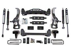 BDS 6-Inch Suspension Lift Kit with 5-Inch Rear Lift Blocks and FOX 2.0 Performance Shocks (15-20 2WD F-150)