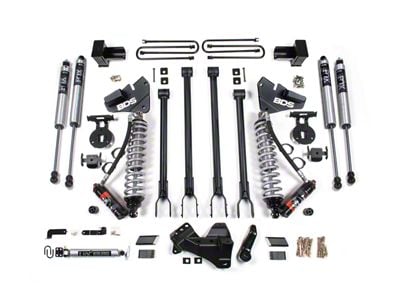 BDS 4-Inch 4-Link Suspension Lift Kit with Leaf Springs, FOX 2.5 Performance Elite Coil-Overs and 2.0 Performance Shocks (17-19 4WD 6.7L Powerstroke F-250 Super Duty)