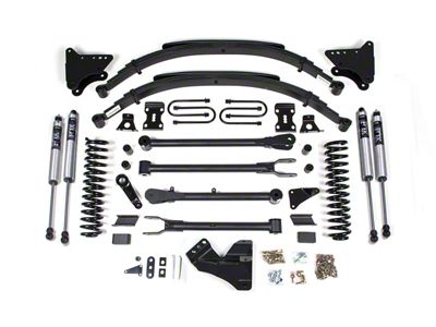 BDS 4-Inch 4-Link Suspension Lift Kit with Rear Leaf Springs and FOX 2.0 Performance Shocks (08-10 4WD 6.4L Powerstroke F-250 Super Duty)