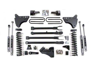 BDS 4-Inch 4-Link Suspension Lift Kit with Rear Lift Blocks and NX2 Nitro Shocks (08-10 4WD 6.4L Powerstroke F-250 Super Duty w/o Factory Overload Springs)