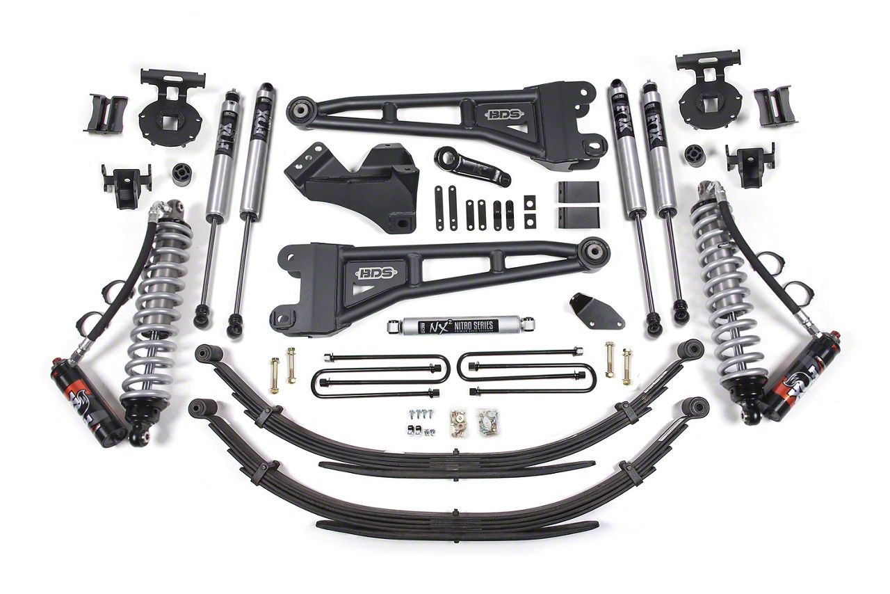BDS F-250 Super Duty 4-Inch Radius Arm Suspension Lift Kit with Rear ...