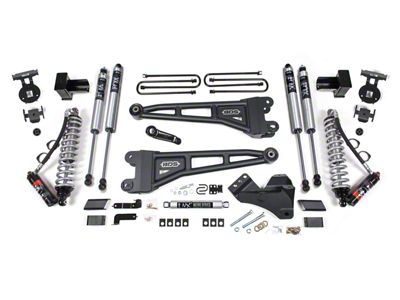 BDS 4-Inch Radius Arm Suspension Lift Kit with 5-Inch Lift Blocks, FOX 2.5 Performance Elite Coil-Overs and 2.0 Performance Shocks (17-19 4WD 6.7L Powerstroke F-250 Super Duty w/ 2-Leaf Rear Springs)