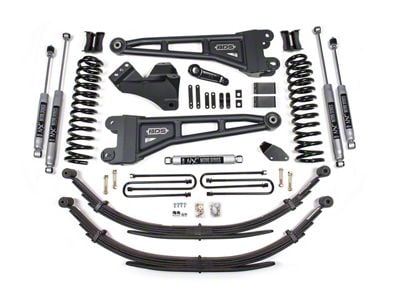 BDS 4-Inch Radius Arm Suspension Lift Kit with Rear Leaf Springs and NX2 Nitro Shocks (05-07 4WD 6.0L Powerstroke F-250 Super Duty)