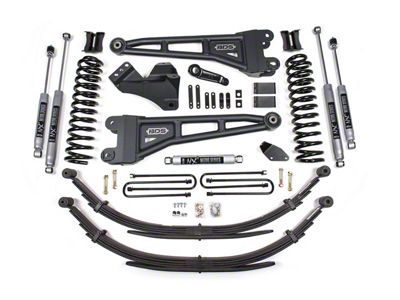 BDS 4-Inch Radius Arm Suspension Lift Kit with Rear Leaf Springs and NX2 Nitro Shocks (08-10 4WD 5.4L, 6.8L F-250 Super Duty)