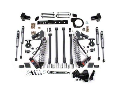 BDS 6-Inch 4-Link Suspension Lift Kit with Add-A-Leaf, Lift Blocks, FOX 2.5 Performance Elite Coil-Overs and 2.0 Performance Shocks (17-19 4WD 6.7L Powerstroke F-250 Super Duty)