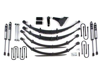 BDS 6-Inch Leaf Spring Suspension Lift Kit with Radius U-Bolts, Rear Leaf Springs and FOX 2.0 Performance Shocks (01-04 4WD F-250 Super Duty)