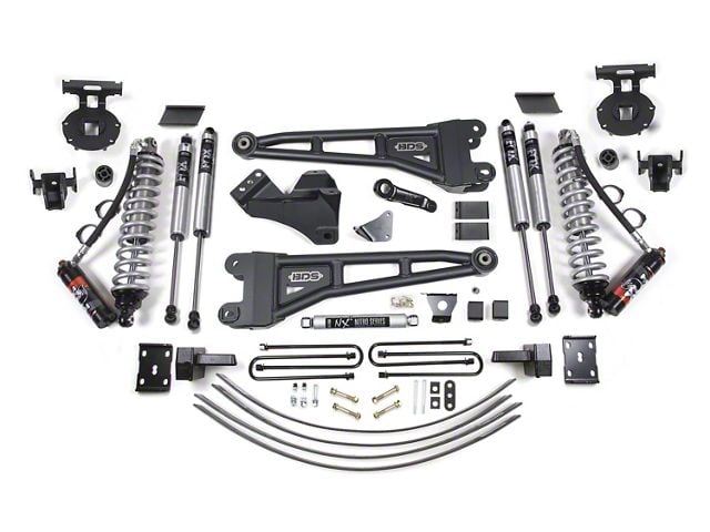 BDS F-250 Super Duty 6-Inch Radius Arm Suspension Lift Kit with 4-Inch ...