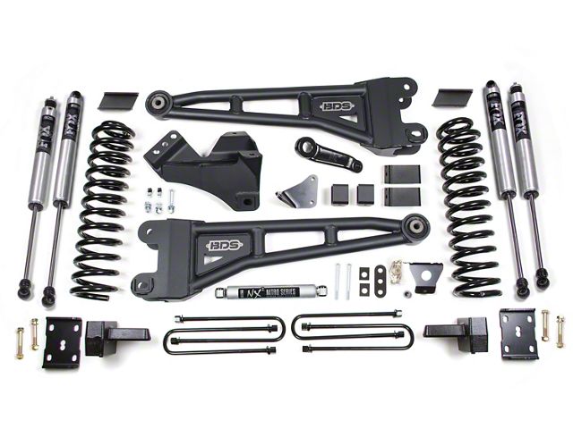 BDS F-250 Super Duty 6-Inch Radius Arm Suspension Lift Kit with 4-Inch ...