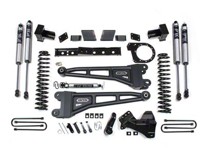 BDS 7-Inch Radius Arm Suspension Lift Kit with Rear Lift Blocks and FOX 2.0 Performance Shocks (20-22 4WD 6.7L PowerStroke F-250 Super Duty)