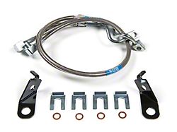 BDS Stainless Steel Braided Brake Line Kit for 4 to 8-Inch Lift; Front (11-15 4WD F-250 Super Duty)