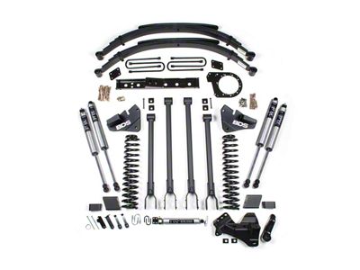 BDS 6-Inch 4-Link Suspension Lift Kit with Rear Leaf Springs and FOX 2.0 Performance Shocks (17-19 4WD 6.7L Powerstroke F-350 Super Duty)