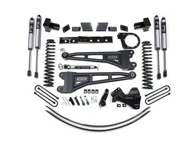 BDS 6-Inch Radius Arm Suspension Lift Kit with 5-Inch Lift Blocks and FOX 2.0 Performance Shocks (17-19 4WD 6.7L Powerstroke F-350 Super Duty w/ 2-Leaf Rear Springs)