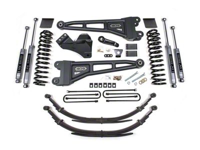 BDS 6-Inch Radius Arm Suspension Lift Kit with NX2 Nitro Shocks (11-16 4WD 6.2L F-350 Super Duty w/ Factory 3-Inch Lift Blocks)