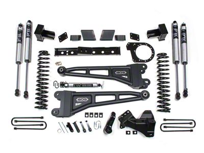 BDS 7-Inch Radius Arm Suspension Lift Kit with Rear Lift Blocks and Fox Shocks (20-22 4WD 6.7L PowerStroke F-350 Super Duty)