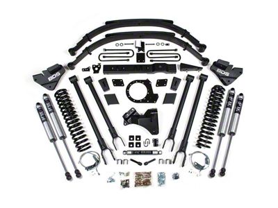 BDS 8-Inch 4-Link Suspension Lift Kit with Rear Leaf Springs and FOX 2.0 Performance Shocks (17-19 4WD 6.7L Powerstroke F-350 Super Duty)
