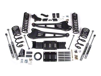 BDS 4-Inch Radius Arm Suspension Lift Kit with Rear Springs and NX2 Nitro Shocks (19-25 4WD 6.4L RAM 2500 w/o Air Ride, Excluding Power Wagon)