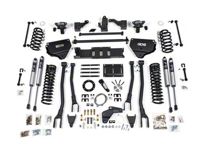 BDS 8-Inch 4-Link Suspension Lift Kit with Rear Coil Springs FOX 2.0 Performance Shocks (14-18 4WD 6.7L RAM 2500)