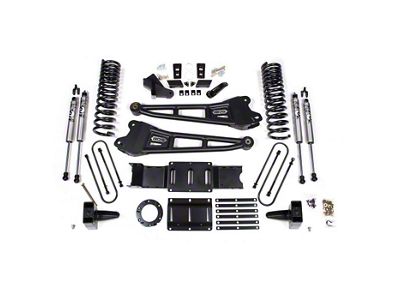 BDS 5.50-Inch Radius Arm Suspension Lift Kit with Fox Shocks for 6-Bolt Transfer Cases (19-24 4WD 6.4L RAM 3500 w/o Factory Overload Springs & Air Ride)