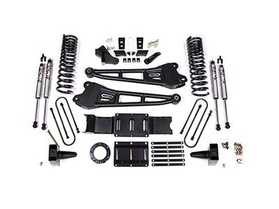 BDS 6-Inch Radius Arm Suspension Lift Kit with Fox Shocks for 8-Bolt Transfer Cases (19-24 4WD 6.7L RAM 3500 w/o Factory Overload Springs & Air Ride)