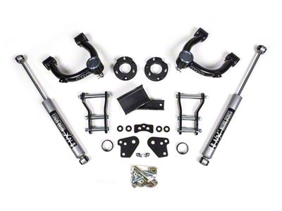 BDS 3.50-Inch Strut Spacer Suspension Lift Kit with 1-Inch Rear Lift Shackle and NX2 Nitro Shocks (19-23 4WD Ranger w/ Factory Cast Steel Knuckles)