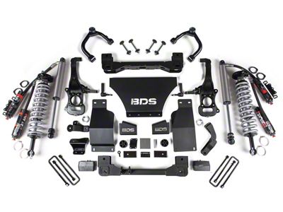 BDS 4-Inch Suspension Lift Kit with Rear Lift Blocks, FOX 2.5 Performance Elite Coil-Overs and FOX 2.5 Performance Elite Shocks (20-25 3.0L Duramax Sierra 1500 AT4 w/ Multi-Leaf Springs)