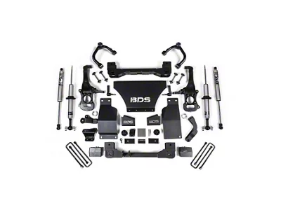 BDS 4-Inch Snap Ring Coil-Over Suspension Lift Kit with FOX 2.0 Shocks (19-24 4WD 3.0L Duramax Sierra 1500, Excluding AT4 & Denali)