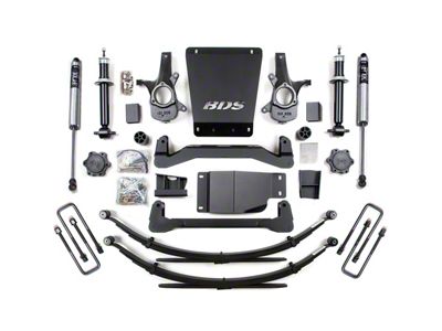 BDS 4-Inch Suspension Lift Kit with Leaf Springs and FOX 2.0 Performance Shocks (07-13 4WD Sierra 1500)