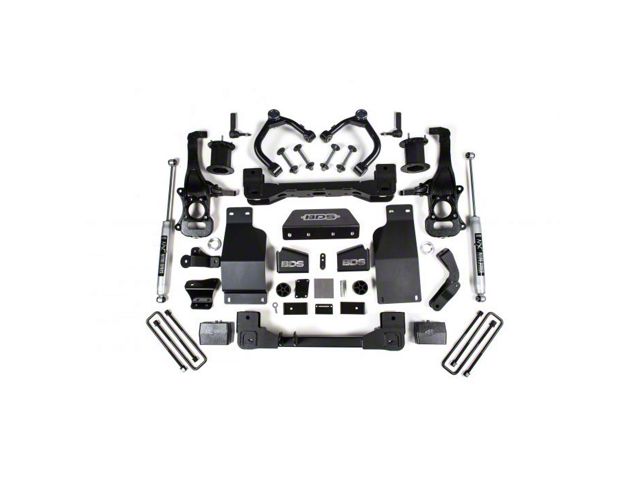 BDS 4-Inch Suspension Lift Kit with NX2 Shocks (19-24 4WD 3.0L Duramax Sierra 1500, Excluding AT4 & Denali)