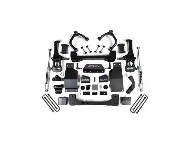 BDS 6-Inch Coil-Over Suspension Lift Kit with NX2 Shocks (19-24 4WD 2.7L, 3.0L Duramax Sierra 1500, Excluding Denali)