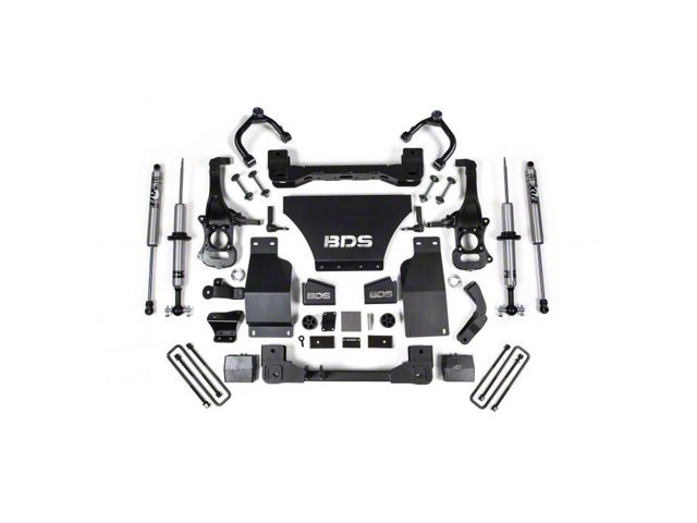 BDS 6-Inch Snap Ring Coil-Over Suspension Lift Kit with FOX 2.0 Shocks (19-24 4WD 3.0L Duramax Sierra 1500, Excluding AT4 & Denali)