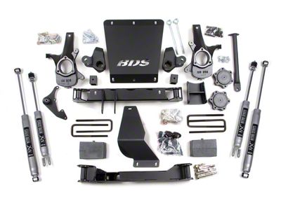 BDS 6-Inch Suspension Lift Kit with Rear Lift Blocks, Add-A-Leaf and NX2 Nitro Shocks (99-06 4WD Sierra 1500)