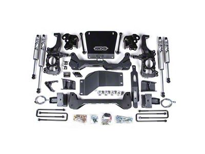BDS 5-Inch High Clearance Suspension Lift Kit with Fox Shocks (20-24 4WD Sierra 3500 HD DRW w/ Factory Overload Springs)