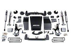 BDS 6-Inch Suspension Lift Kit with Rear Lift Blocks and FOX 2.0 Performance Shocks (14-18 4WD Silverado 1500 w/ Stock Cast Aluminum or Stamped Steel Control Arms)
