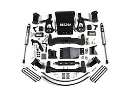 BDS 8-Inch Suspension Lift Kit and Rear Lift Blocks with FOX 2.0 Performance Shocks (14-18 4WD Silverado w/ Stock Cast Steel Control Arm)