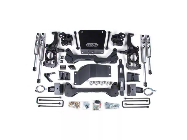 BDS 6.50-Inch High Clearance Suspension Lift Kit with Fox Shocks (20-24 4WD Silverado 2500 HD w/o Factory Overload Springs)