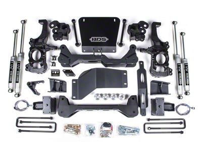 BDS 6.50-Inch High Clearance Suspension Lift Kit with NX2 Nitro Shocks (20-25 4WD Silverado 2500 HD w/ Factory Overload Springs)
