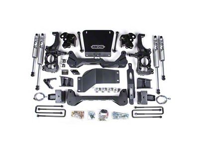 BDS 5-Inch High Clearance Suspension Lift Kit with FOX 2.0 Performance Shocks (20-25 4WD Silverado 3500 HD w/ Factory Overload Springs)