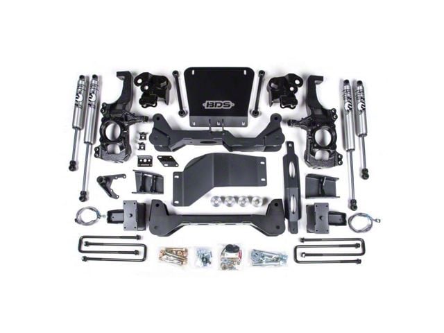 BDS 5-Inch High Clearance Suspension Lift Kit with Fox Shocks (20-24 4WD Silverado 3500 HD DRW w/ Factory Overload Springs)