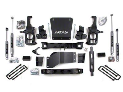 BDS 6.50-Inch High Clearance Suspension Lift Kit with 3-Inch Rear Lift Blocks and NX2 Nitro Shocks (11-19 Silverado 3500 HD w/ Factory Overload Springs)