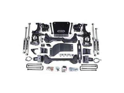 BDS 6.50-Inch High Clearance Suspension Lift Kit with NH2 Shocks (20-24 4WD Silverado 3500 HD DRW w/ Factory Overload Springs)